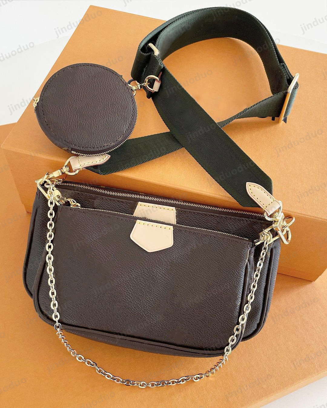 

luxury designer bag tote purses women bags MULTI POCHETTE ACCESSOIRES Fashion men Small duffle Shoulder Chain Crossbody famous handbags