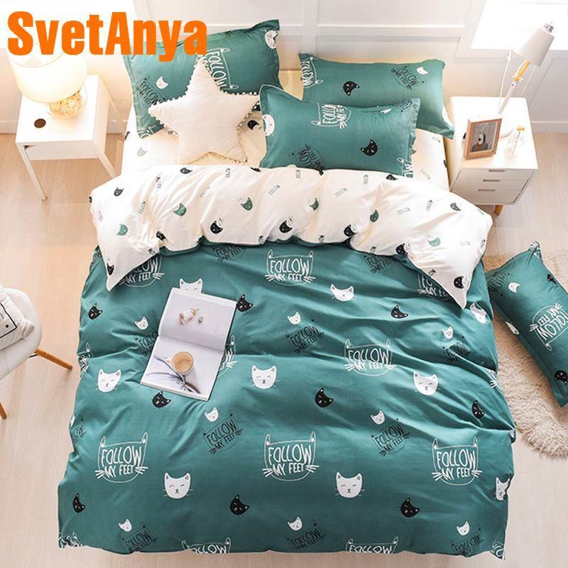 

Svetanya cheap Bedlinen Cartoon Bedding Set Single Double  Queen Size (Duver Cover +flat Sheet+Pillowcase)1, 20190654