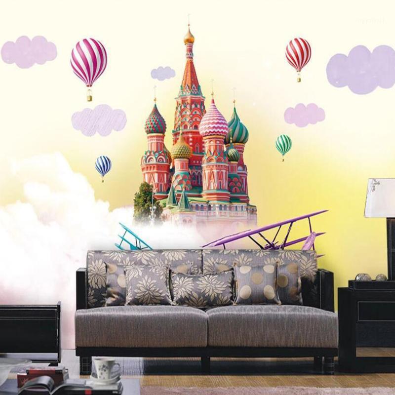 

Dropship Custom 3D Photo Wallpaper Modern Minimalist Castle Wall Decoration Painting Decorative Wallpaper Mural1, As pic