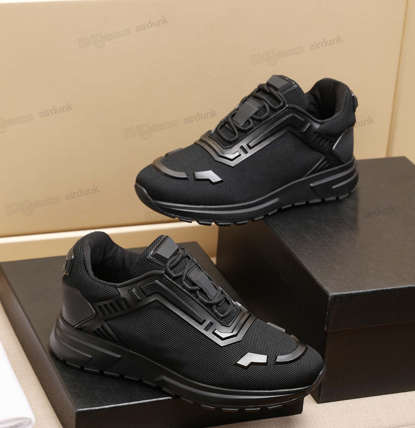 

2021 Men PRAX 01 Fabric Shoe Nylon sneakers Geometric Motif Casual shoes Designer Real Platform Cloth Lace-up Flat mens rubber sole Runner Trainers [Triangle logo], I need look other product