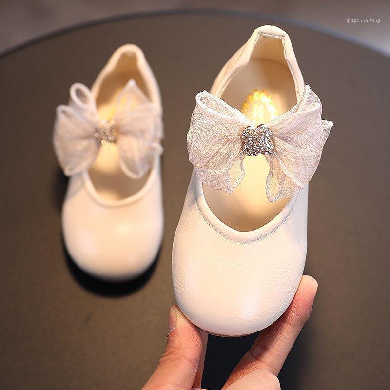

2021 Children'S Fashion Spring Crystal Bow Dress Pu Leather Shoes For Kids Girls Party Princess Shoes 3 5 6 7 8 9 10 11 12 Years1, Black