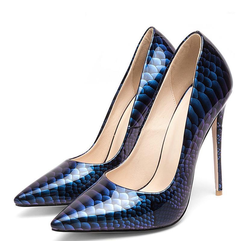 

YECHNE Stiletto Sexy Pumps Women's Pumps High Heels Shoes Patent Leather Wedding Party Woman Shoes Plus Size 33 Pointed Toe1, Green