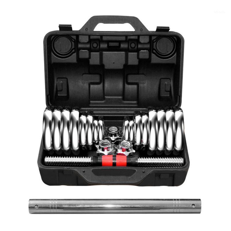 

2 In 1 Gym dumbbell weights Fitness equipment Collapsible Dumbbell Barbell Set w/ Connecting Tube for Home Gym Exercise1, Red
