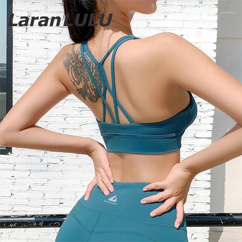 

Women Sports Bra Tops High Impact For Fitness Yoga Running Pad Cropped Top Cross Straps Sportswear Tank Yoga Tops Sports Push Up1, White