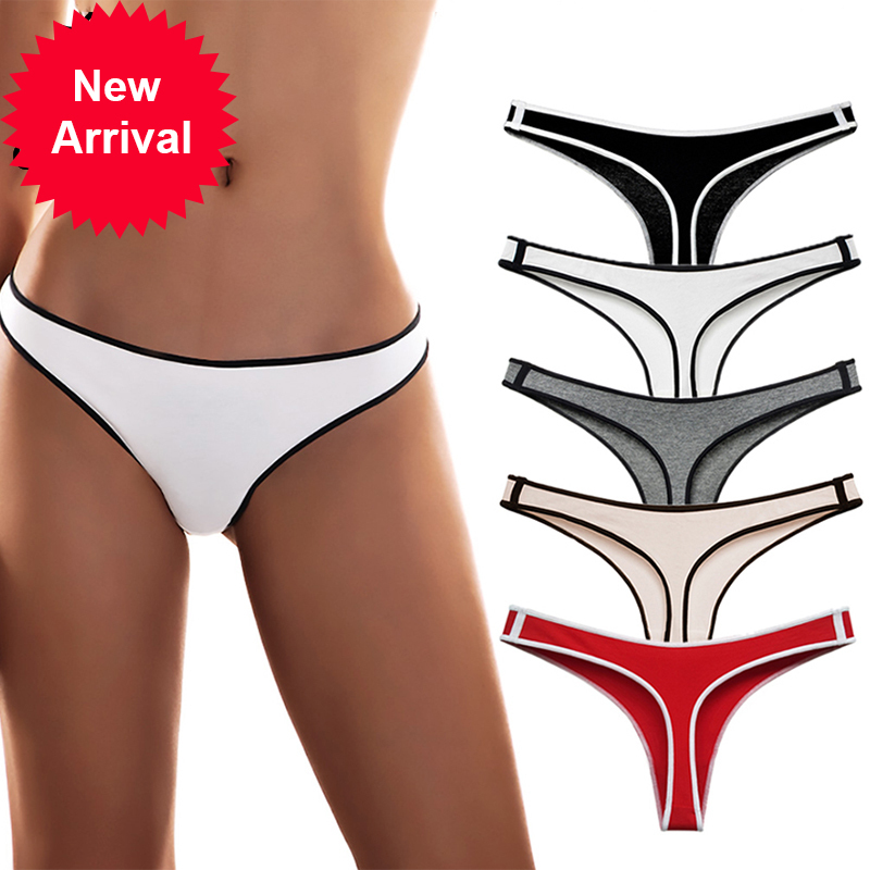 

Women' sexy cotton thongs g string underwear assembly 5-piece panties, 5pcs