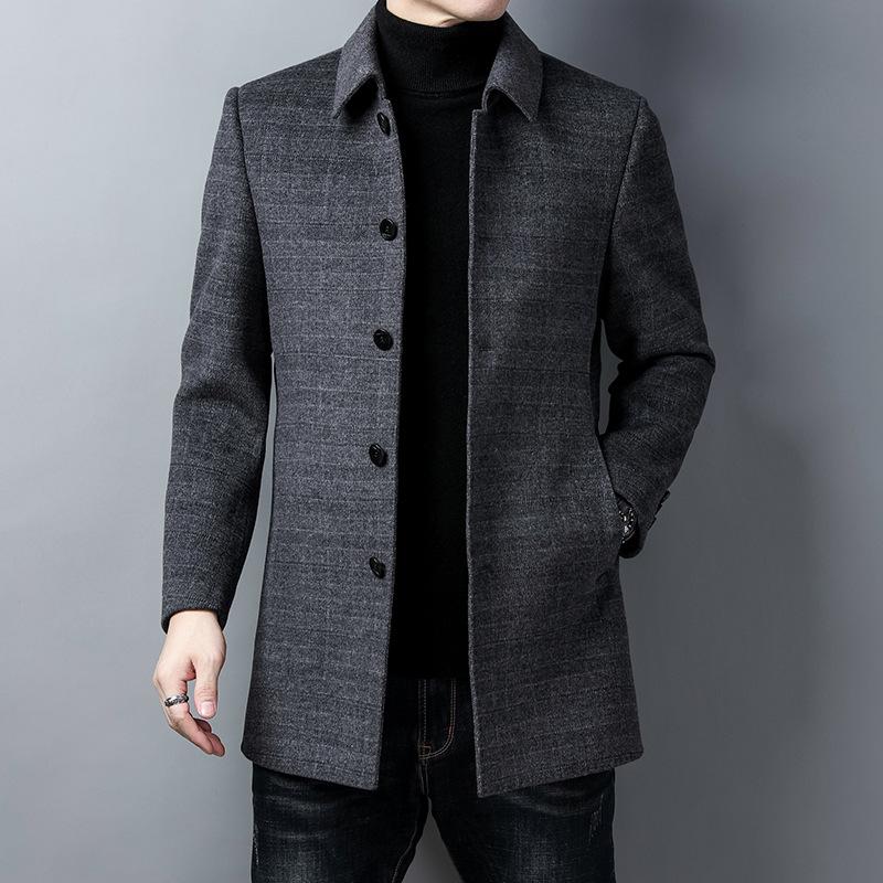 

ZhuoDanLong new winter 2020 men's cloth dust coat down bladder leisure coat a substituting G3359 male, Gray
