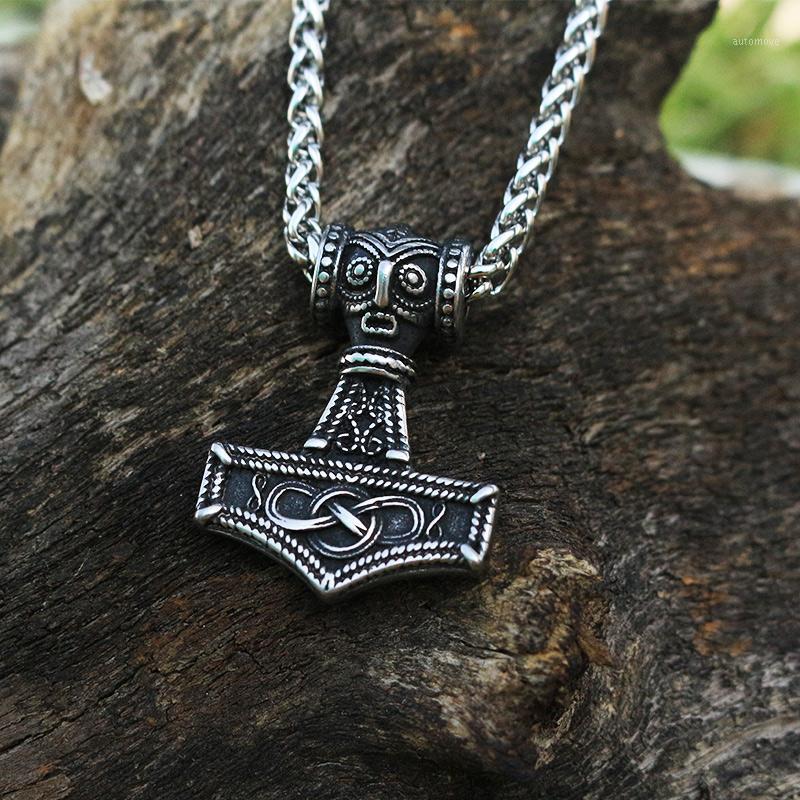 

10pcs men stainless steel Perun Slavic god of thunder pendant Slav Mythology Eastern Pagan Viking Warrior hammer necklace1