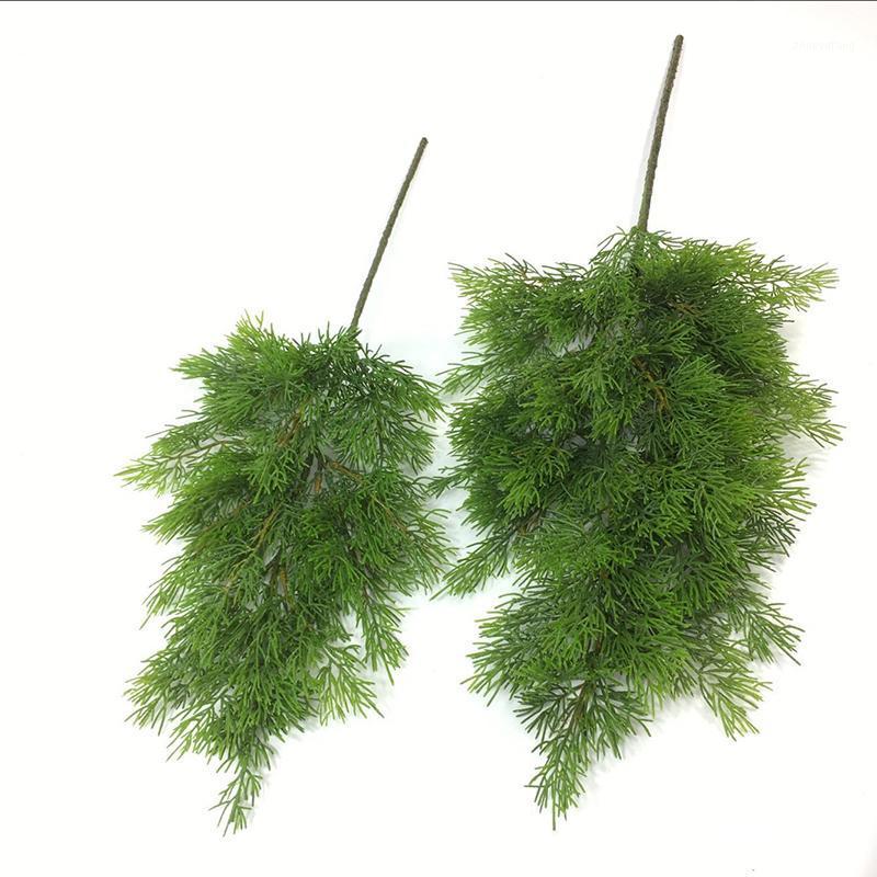 

Decorative Flowers & Wreaths Artificial Green Cypress Tree Leaf Pine Needle Leaves Branch Christmas Wedding Home Office El Decoration