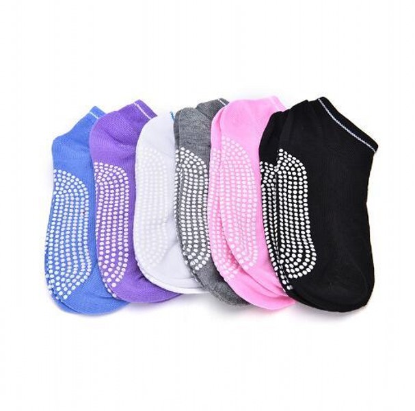 

US Stock Yoga Socks Non Slip Massage Ankle Women Pilates Fitness Colorful Toe Durable Dance Grip Exercise Printed Gym Dance Sport socks, Blue
