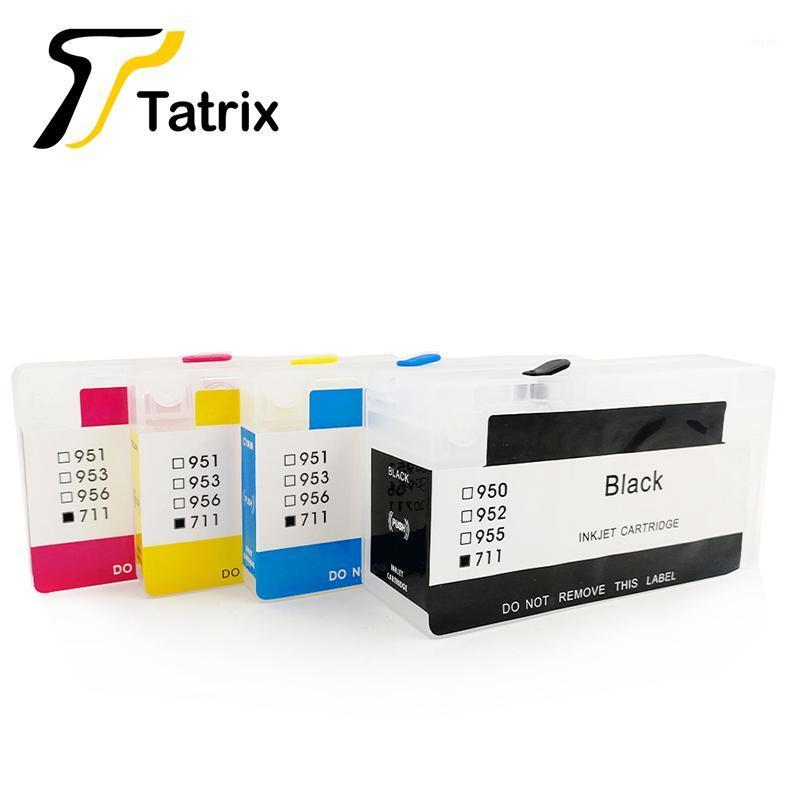 

Tatrix 1Set Refillable Ink Cartridge for 711 711 711XL suit for T520 T120 Ink Inkjet Printer1