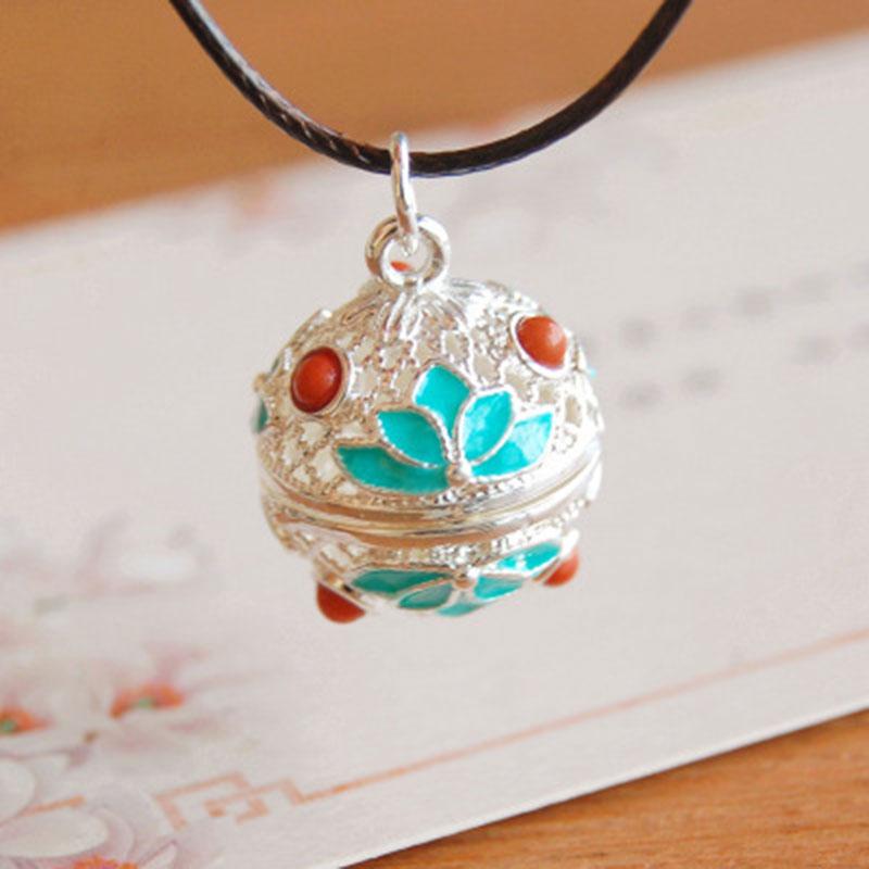 

Doreen Box Handmade Gold Color Alloy Lotus Sachet Ball Necklace Can Be Opened Pendant Necklace For Women Party Fashion Jewelry