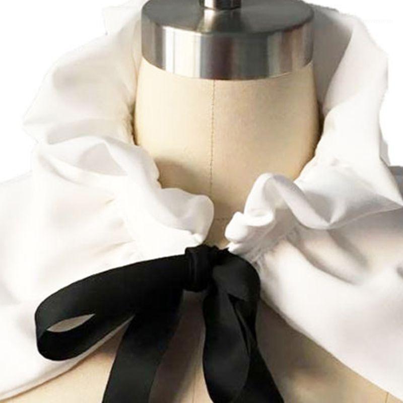 

New Chiffon Lacing Tie Edge Fake Collar Women Girls Clothes Shirt Decor D08E1
