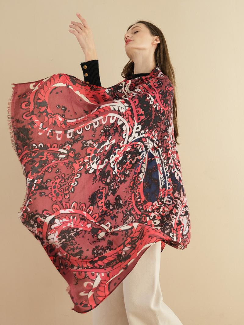 

Scarf Women Floral Paisley Print Pattern Famous Hot Sale Vintage Fashion Shawl Top Qualtiy Newest 180x90cm