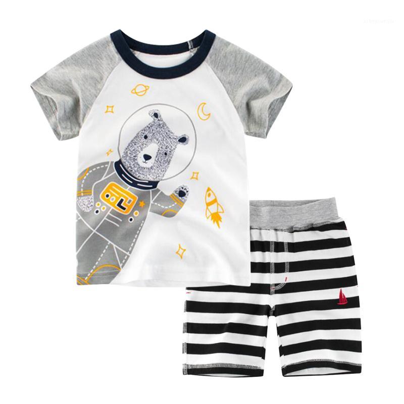 

BINIDUCKLING Summer Fashion Baby Boys Kid Clothes Sets Cartoon Children Kids Clothing Cotton T-shirt+Shorts Toddler Boy Clothes1, Navy shorts set