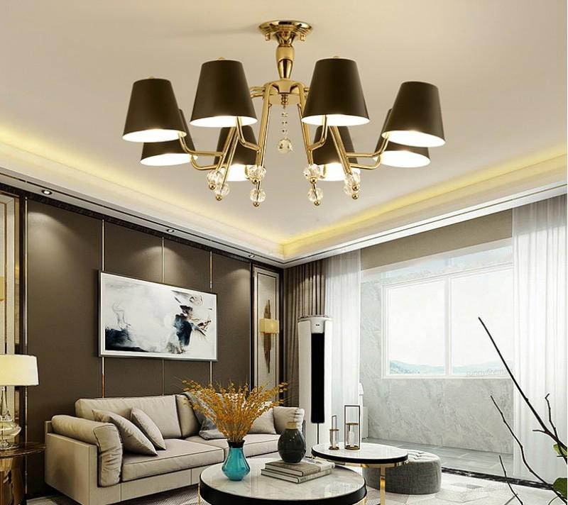 Post moderne Pendentif Lampes Contragés Solfs Soldal Lampe de salon atmosphérique Lampe de lustre noir