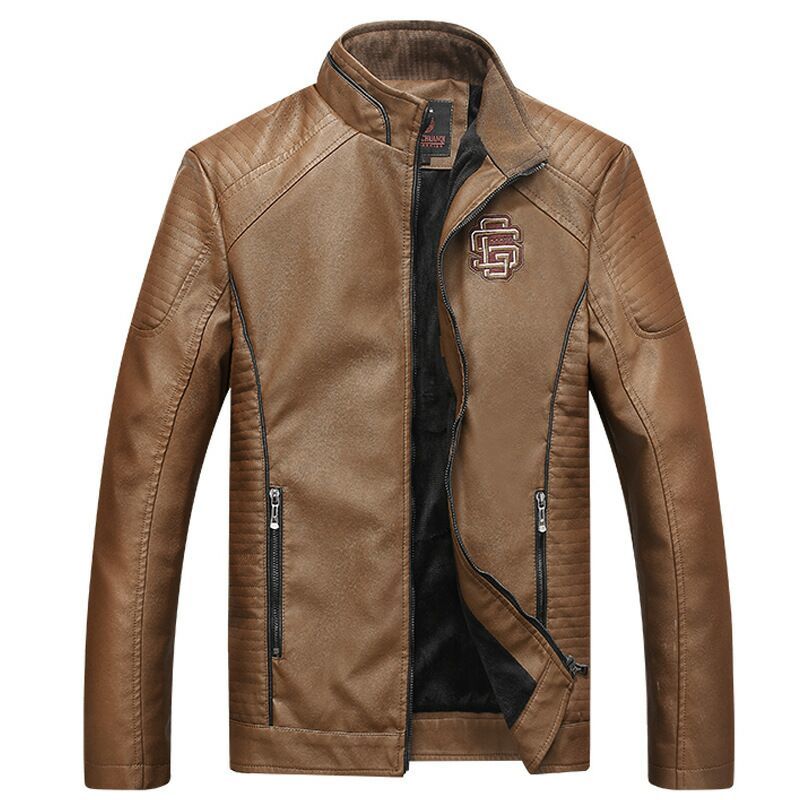 

2021 New Leather Jackets Plus Spring Size Winter Men's Classic Jacket Quality K125 S88X, Black