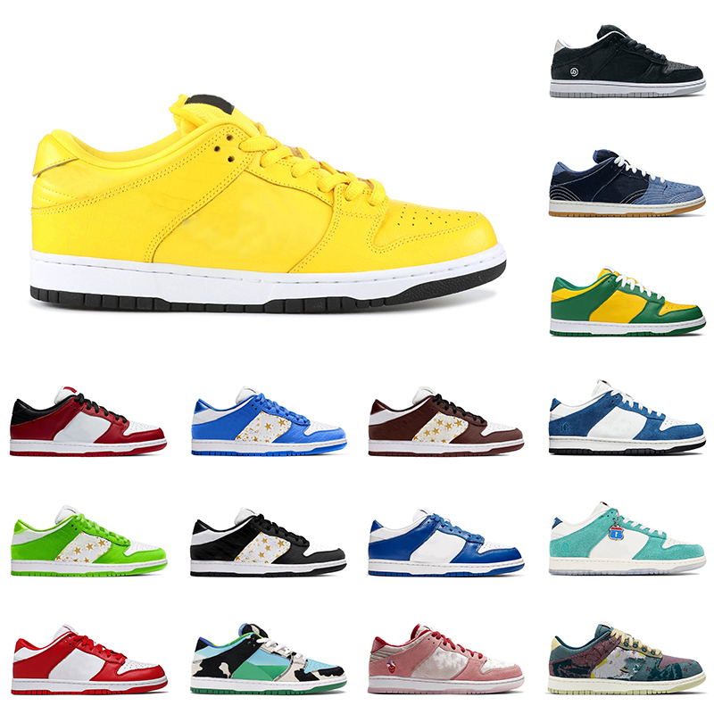 

Designer Mens sb Womens Dunk CANARY DIAMOND Chunky Dunky Chicago White Off Shoes Trainers Sports Sneakers Size 36-45, White;red
