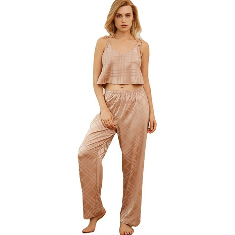 

2021 New Spring Fall Set Silk Robes of Oversized Female Chess Women Sleepwear Long Sleeve v Thin Neck Bathrobe Tf9k, Camel