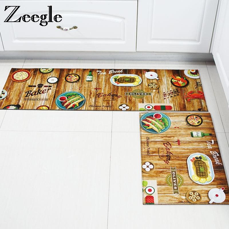 

Zeegle Cartoon Printing Mats Home Entrance Doormats Anti-slip Bedroom Carpets Bedside Mats Coffee Table Floor Kitchen Rugs, Red