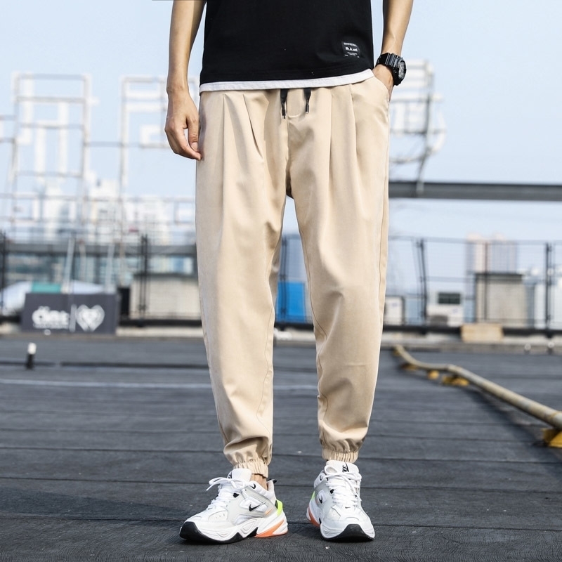 

Pant Men Trousers Ankle-length Loose Pant Mens Harem Joggers Casual Sweatpants Men Pants for Male 4XL 5XL 201114, Orange