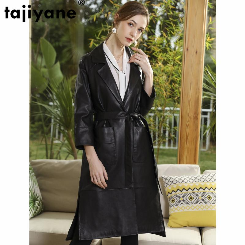 

Tajiyane 100% Real Sheppskin Coat Women Spring Winter Clothes 2020 Fashion Genuine Leather Jacket Female Leather Coats 850309050, Black