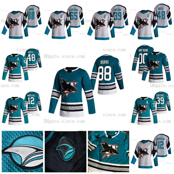 

Patrick Marleau San Jose Sharks New 30th Anniversary Heritage Jersey Logan Couture Evander Kane 88 Brent Burns Martin Jones Tomas Hertl, Away white womens s-2xl