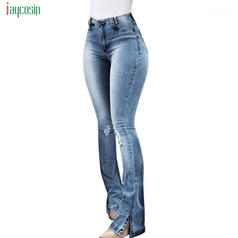 

Jaycosin Women Flared Jeans High Waist Elegant Retro Style Bell Bottom Skinny Denim Pants Female Sexy Casual Wide Leg Jeans1, Sky blue