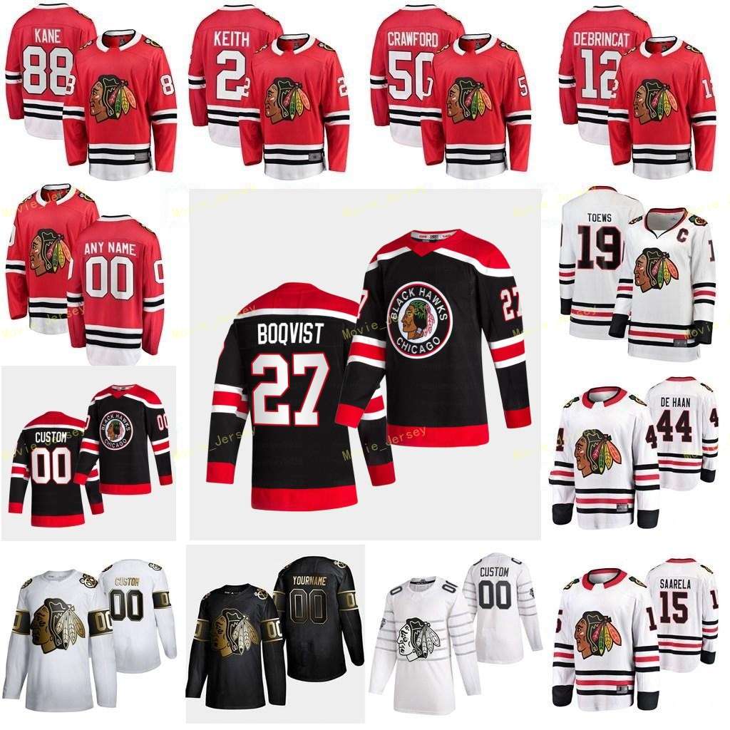 

2021 Reverse Retro Chicago Blackhawks Jerseys Janmark Mattias Kampf David Kane Patrick Keith Duncan Kubalik Dominik Custom Stitched, Youth
