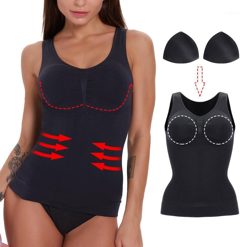 

Cami Shaper Tank Top Waist Trainer binders shapers modeling strap body tummy shaper corset shapewear slimming girdle belts faja1, Beige