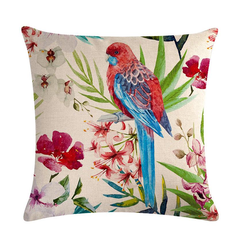 

Custom High Quality Sofa Covers Watercolor Plant Bird Lumbar Pillow Covers Cushion Cover Promotion Home Decoration Pillowcase, 05