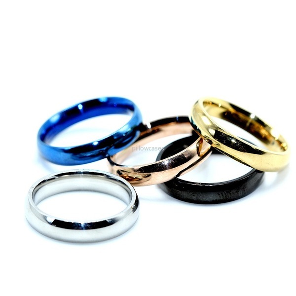 

Gold Simple Band Rings Stainless Steel Blank Ring fashion women mens Ring Fashion jewelry Will and Sandy gift, Silver