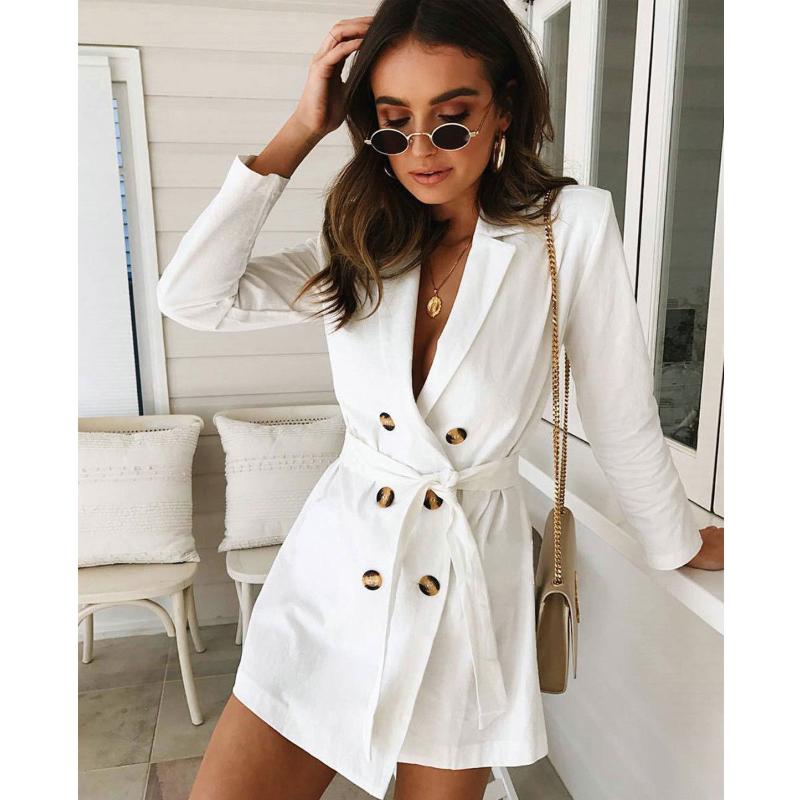 

New Fashion Women' Slim Long Coat Trench Windbreaker Casual Outwear Trench 2020, As pic
