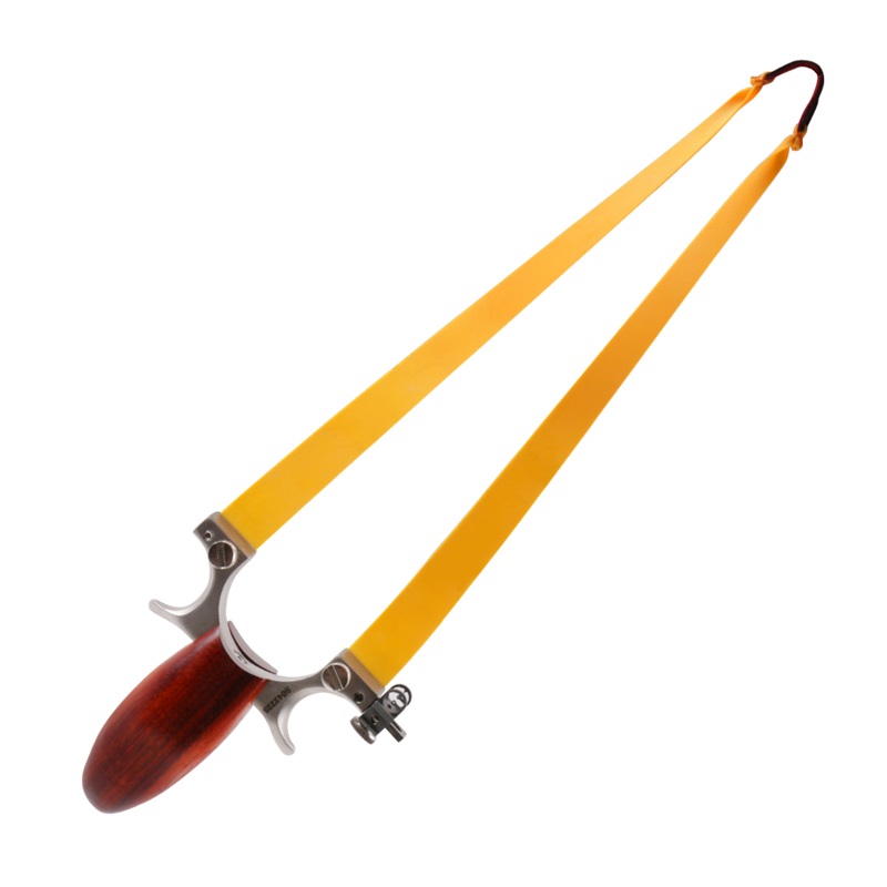 

rhino horn rosewood Catapult with Flat Rubber Band Outdoor Shooting Game Sling Shot Set