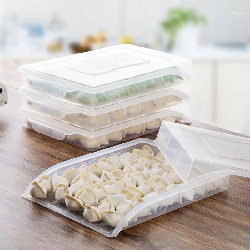 

OTHERHOUSE Kitchen Containers Dumplings Storage Containers Box Refrigerator Organizer PP Clear Case with Lid Keep Fresh1