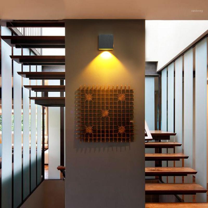 

3W LED Wall Lamp Light Sconce Background Atmosphere nightlight 60*60*30mm Aluminum 110V 220V Hall Porch Bulb KTV Home decor IL1