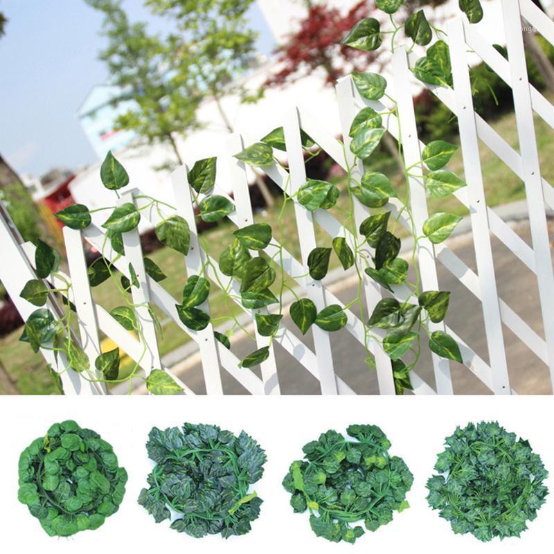

Lifelike Simulation Creeper And Grapevine Green Leaf Ivy Vine For Home Wedding Decora Wholesale Hanging Artificial Flowers1