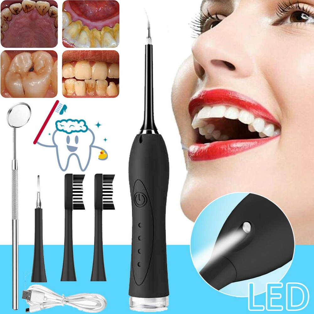 2 In 1 Sonic Dental Scaler 4 Mode Electric Toothbrush USB Tooth Calculus Remover Whiten Teeth Oral Hygiene Stains Tartar Cleaner-image-750440898