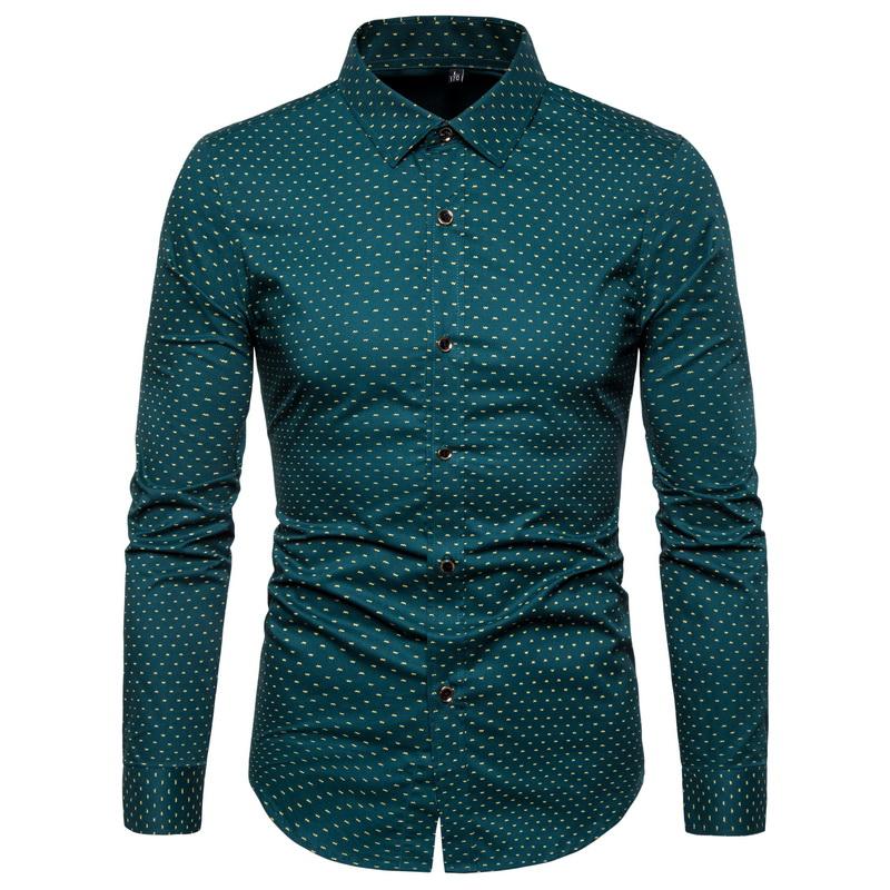 

2020 Fashion Brand Shirt Men Dress Shirts Cotton 5xl High Quality Long Sleeve Slim Fit Streetwear Top Grade Casual Mens Clothing, Green