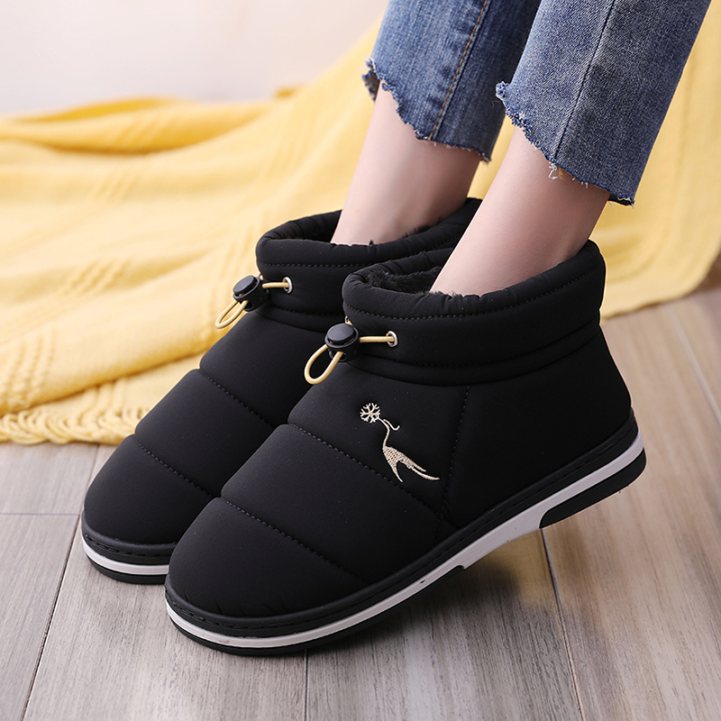 

Warm Lucyever long teddy snowboots winter comfortable low dwaterproof heel water ankle women boots thicken cotton NJTR, Blue