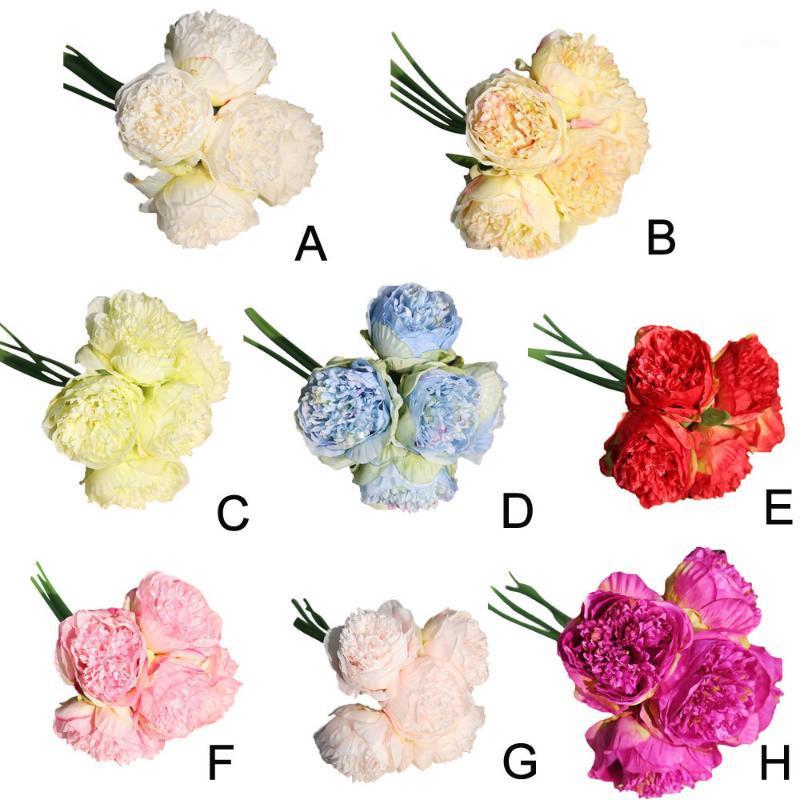 

Peony Floral Silk Fake Artificial Flowers Wedding Bouquet Bridal Hydrangea Decor Exquisite Concise And Beautiful Accessory1