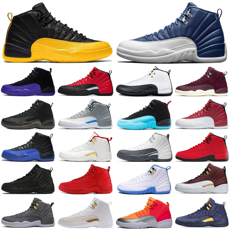 

2020 New jumpman 12 12s Dark Grey men basketball shoes Reverse Taxi Game Royal flu game Bulls Black mens trainers sports sneakers size 7-13, #20
