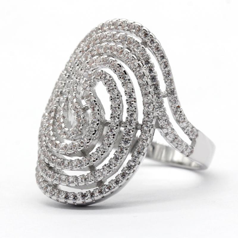 

Wedding Rings Fashion For Women Party Elegant Luxury Bridal Jewelry Engagement Ring High Quality Hollow