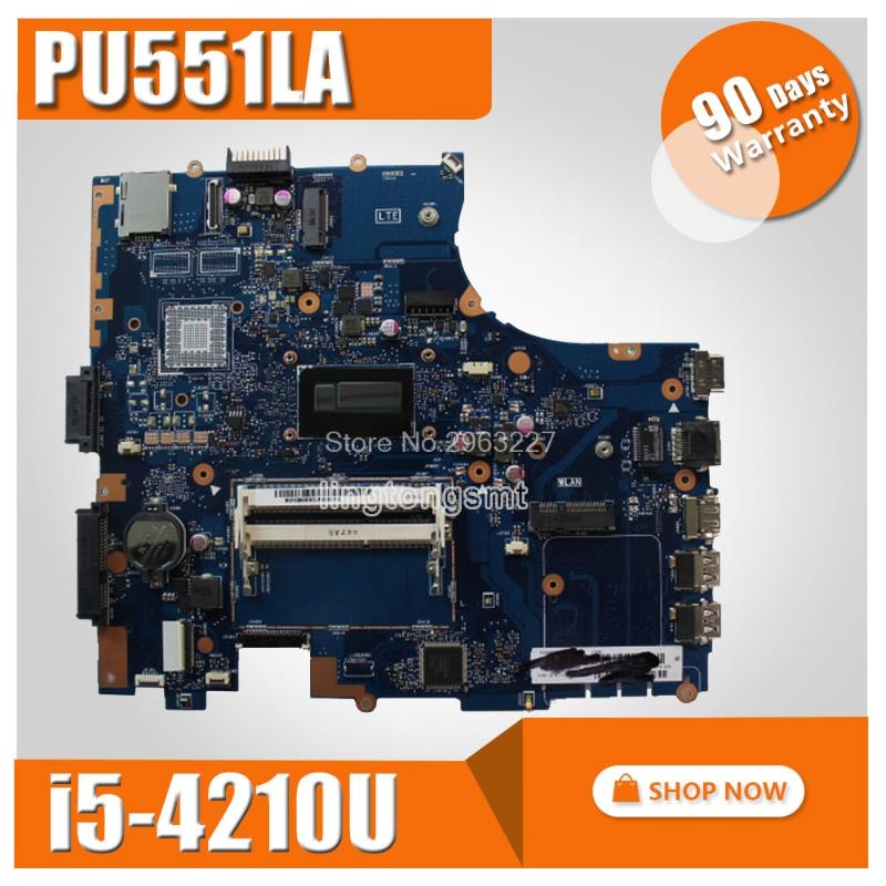 

Laptop motherboard For Asus PU551LA PRO551L PU551L PU551LA rev 2.0 -4210U Mainboard 100% tested