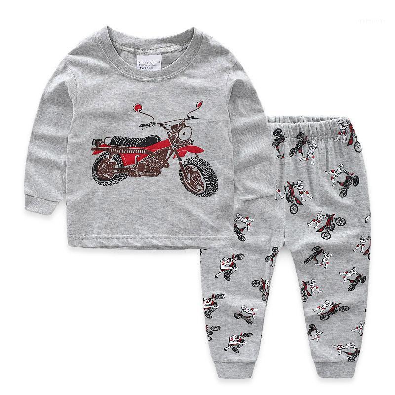 

Kids Pijamas Infantil Boys Pajamas New Children Autumn Spring Cotton Long Sleeve Suit Home Clothes Motorcycle Cartoon 2-7y1, As the picture