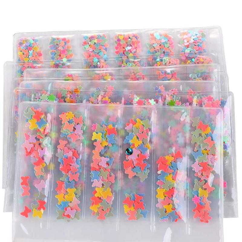 

2020 species Candy Colors Butterfly Nail Art Plastic Paillette Nail Decor DIY Manicure Decorations Sequins Glitte