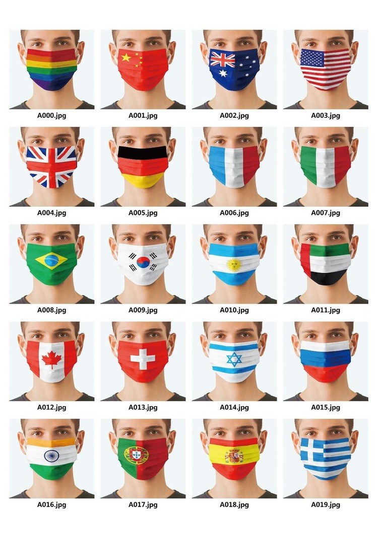 

2021 Flag Adults Masks Cycling Outdoor Anti Dust Environmental Protect Among us Party Masks Disposable Cartoon Printed Comfort Mouth Cover