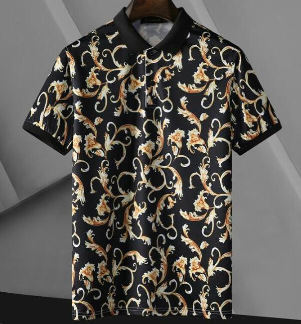 

2021SS summer New High Quality Brand Designers Men's Polos T-shirt Short Sleeves high quality Leisure fashion Polos A423, Black