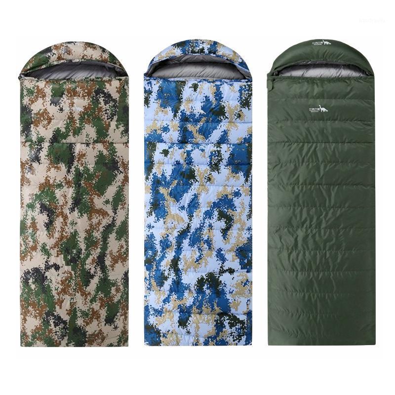 

Camo Envelope Type Down Sleeping Bag Spring Autumn Outdoor Camping Waterproof Sleeping Bags Duck Down Content 1000g1