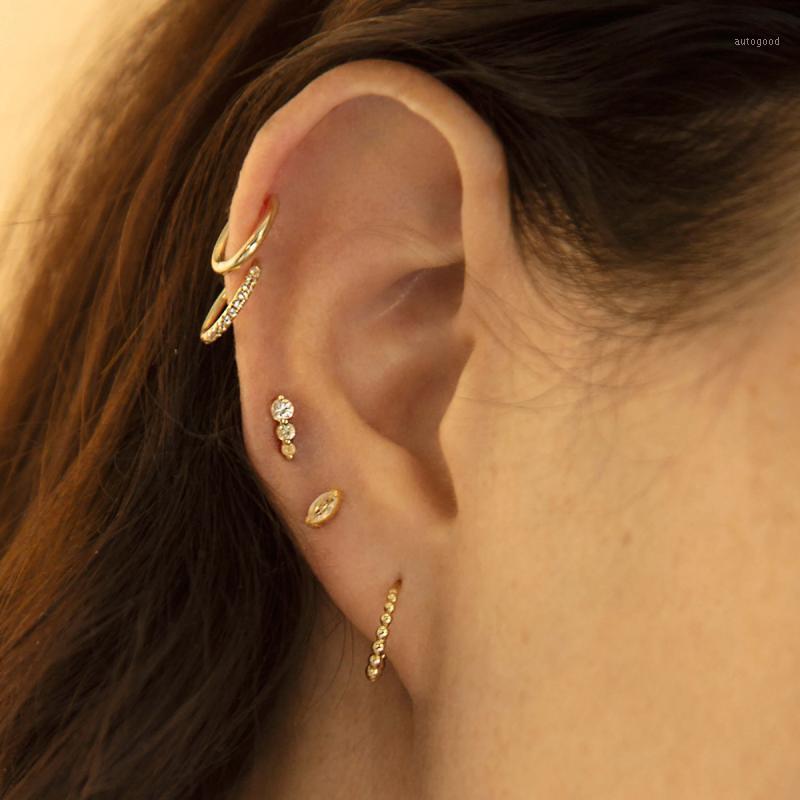 

Hoop & Huggie Gold Vermeil 925 Sterling Silver Minimal No Cz Small Beaded Earrings For Women Mini Earring Multi Piercing Circle Hoops1