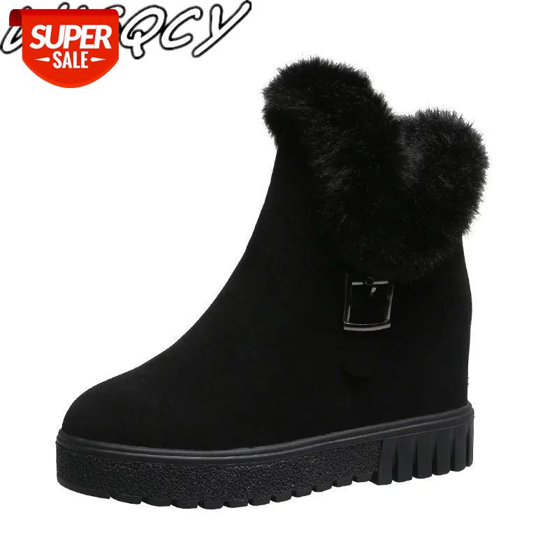 

Women Zip Winter Snow Boots Ladies Warm Fur Suede Wedge Ankle Boot Female 2020 Fashion Casual Shoes Comfort Footwear Plus Size #gv4r, Black
